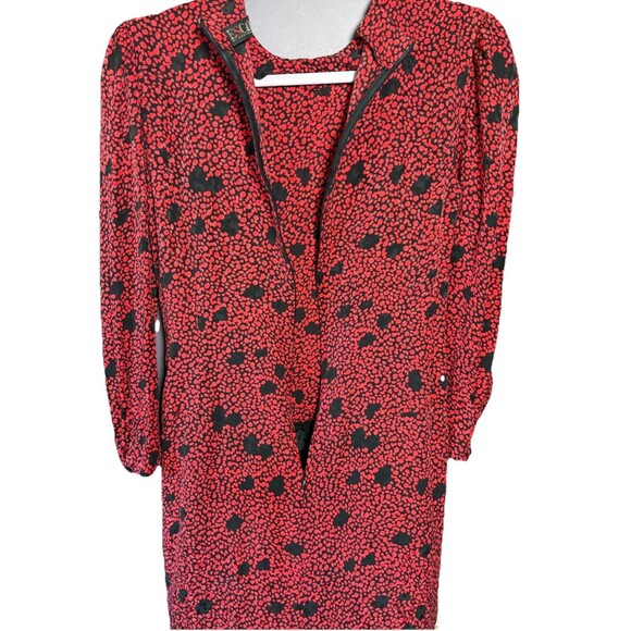 Escada by Margaretha Ley Leopard Print Dress Women’s Size US 8/GE 38 Red Black - Picture 8 of 11